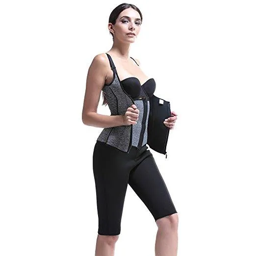 Waist Trainer Vest With Zipper Waist Girdle BodyShaper