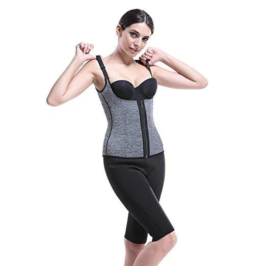 Waist Trainer Vest With Zipper Waist Girdle BodyShaper