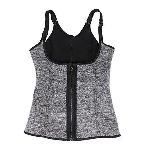 Waist Trainer Vest With Zipper Waist Girdle BodyShaper