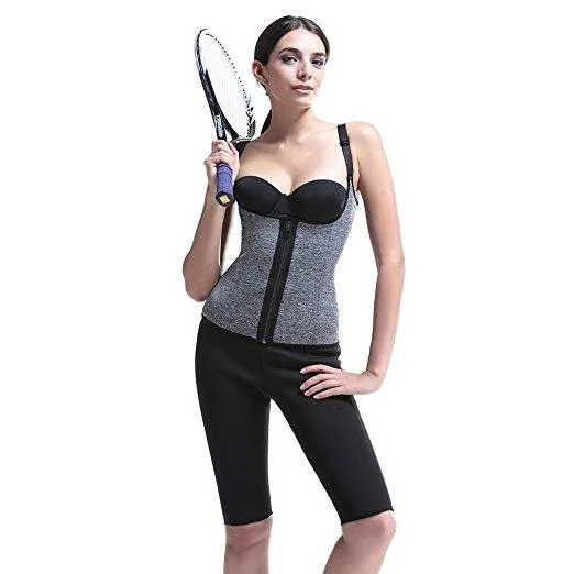 Waist Trainer Vest With Zipper Waist Girdle BodyShaper