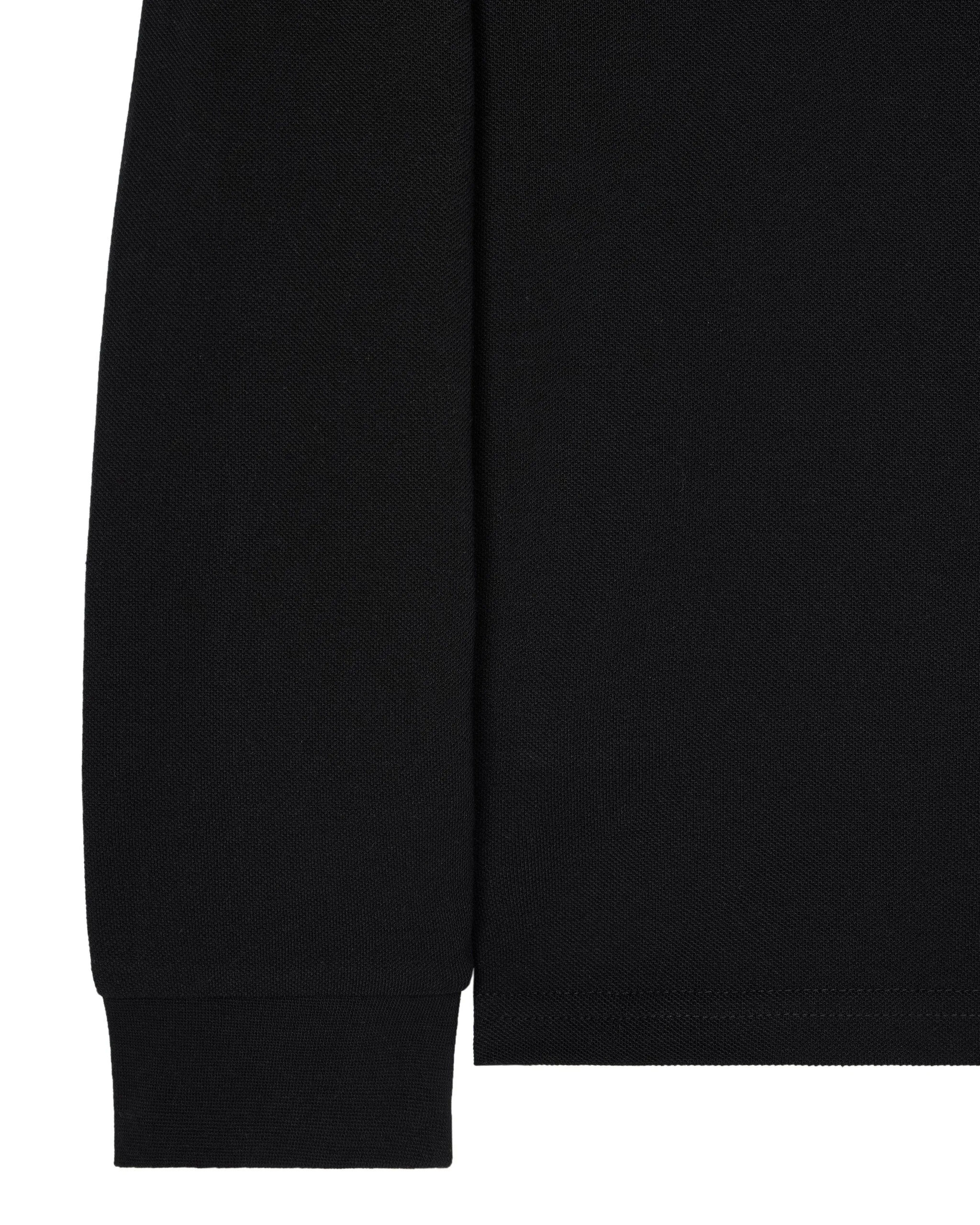 Walker Long Sleeve Polo Shirt Black/Mid House Check