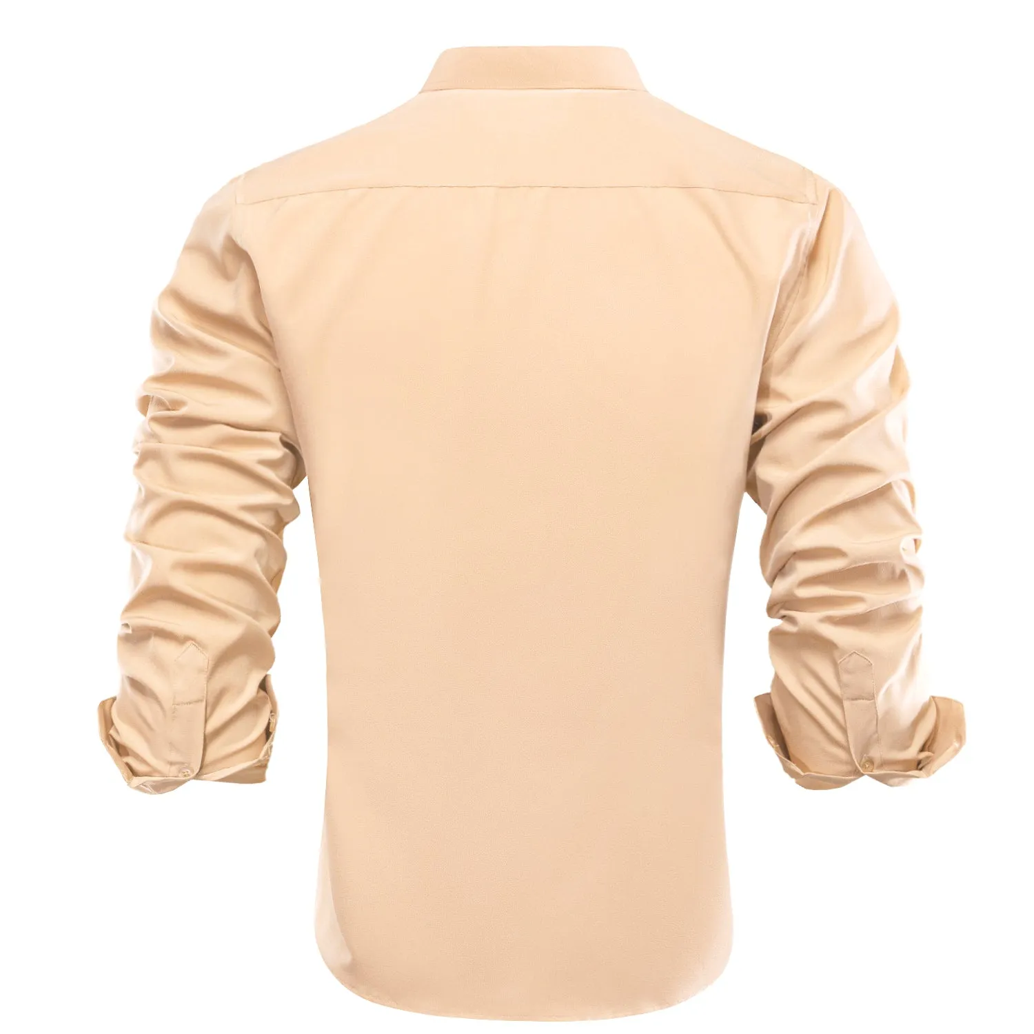 Wheat Solid Men's Long Sleeve Business Shirt