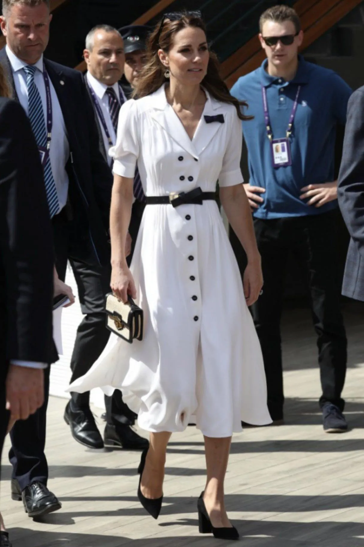 White Button Down Kate Middleton Midi Shirt Dress