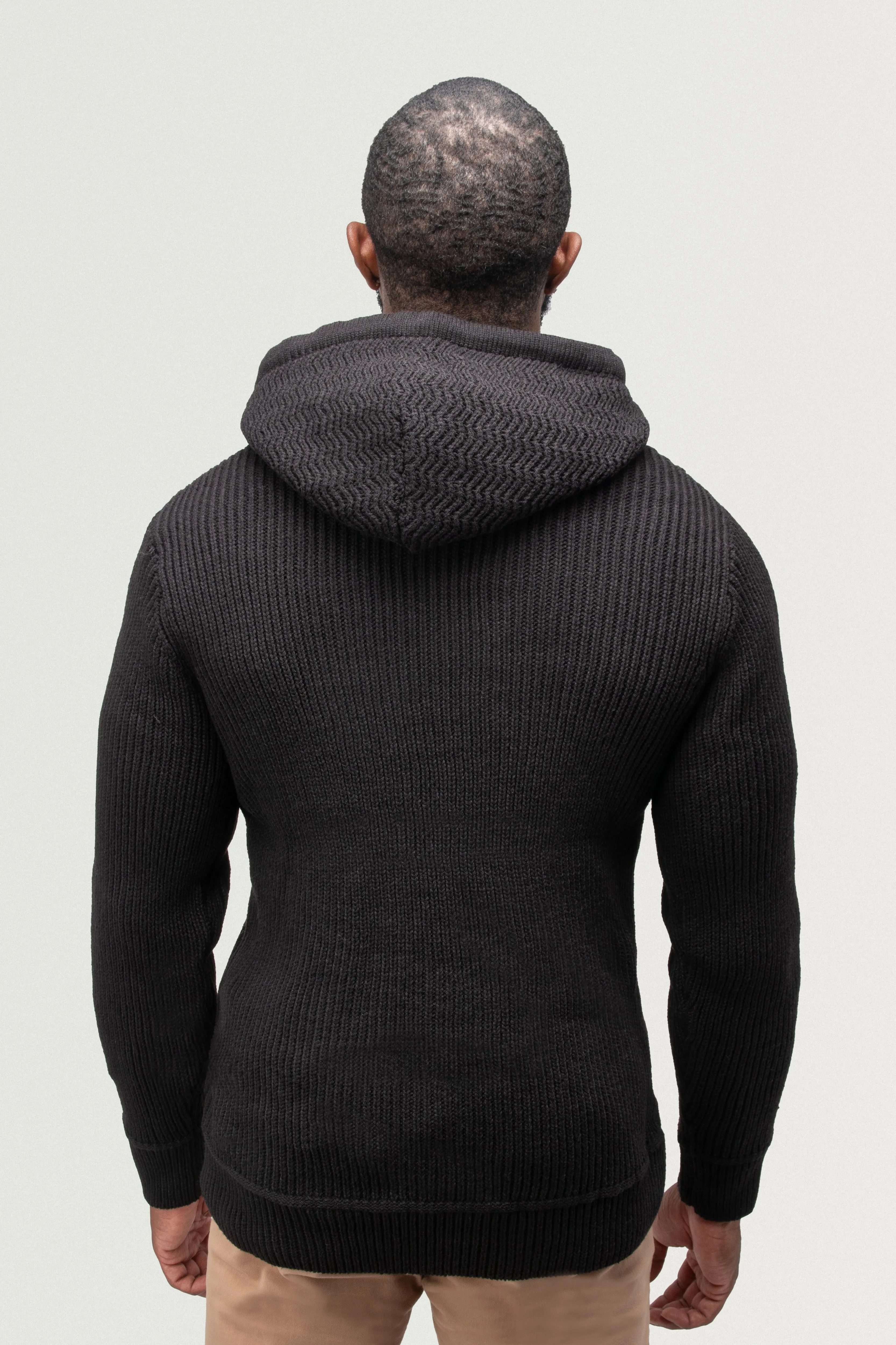 X RAY Toggle Accent Hooded Sweater Heather Black