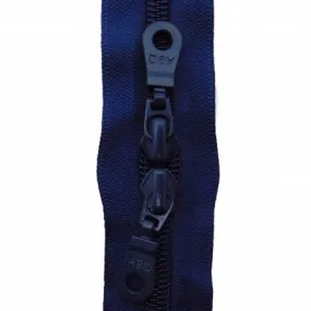 Zipper, Dress Blues (Very Dark Navy) Double-Pull 30-INCH