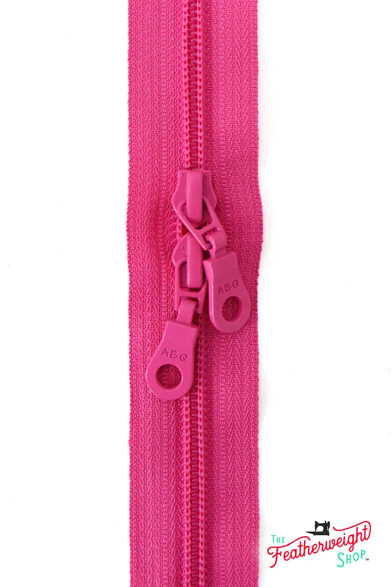 Zipper, Fandango Pink Double-Pull 30-INCH