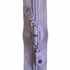 Zipper, Purple Heather Double-Pull 30-INCH